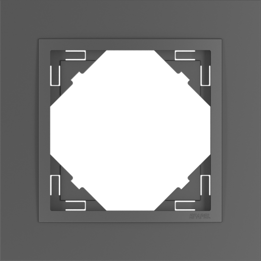 Frame - 1 gang LOGUS, ANIMATO / grey / grey