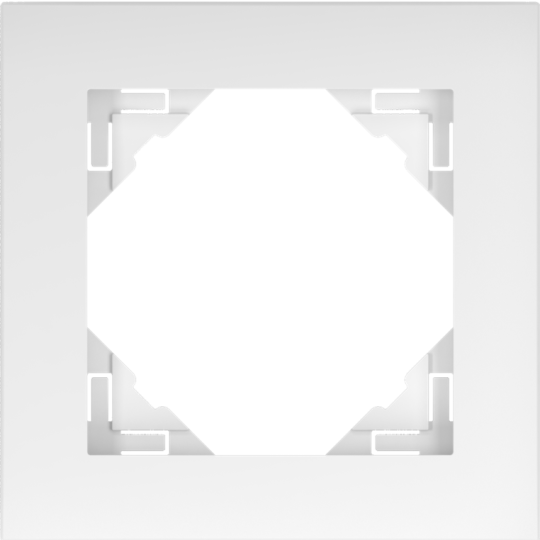 Rámeček jednonásobný LOGUS, BASE / plast, bílá