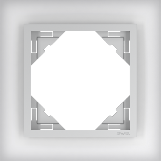 Rámeček jednonásobný LOGUS, CRYSTAL / tvrzené sklo, hliníková