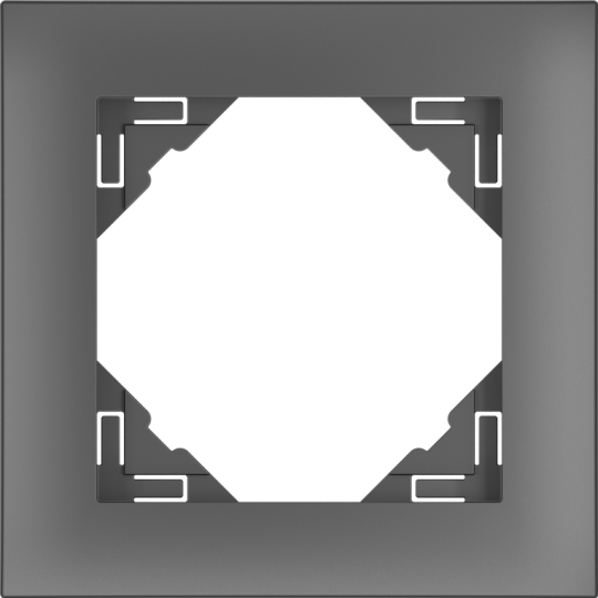 Rámeček jednonásobný LOGUS, AQUARELLA / plast-metalic, šedá