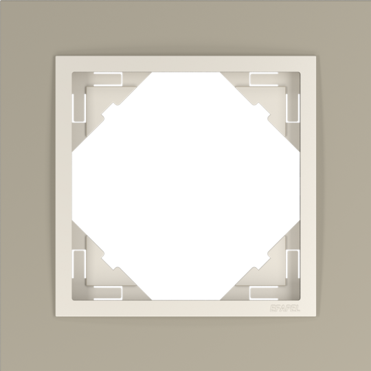 Rámeček jednonásobný LOGUS, METALLO / titan / perleť