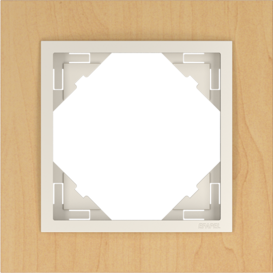 Frame - 1 gang LOGUS, ARBORE / beech / pearl