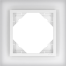 Rámeček jednonásobný LOGUS, CRYSTAL / tvrzené sklo, ledová