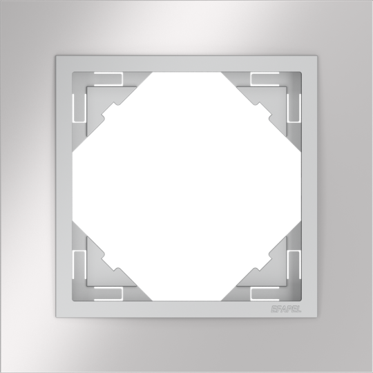 Rámeček jednonásobný LOGUS, METALLO / inox / hliníková