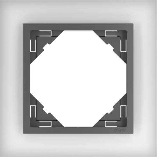 Rámeček jednonásobný LOGUS, CRYSTAL / tvrzené sklo, šedá