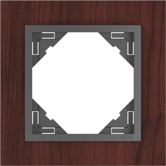 Frame - 1 gang LOGUS, ARBORE / mahagon / grey