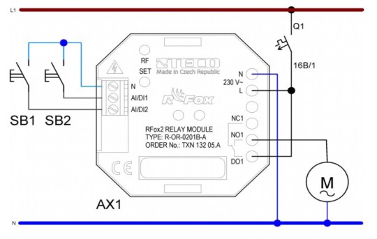 R-OR-0201B-A, modul relé